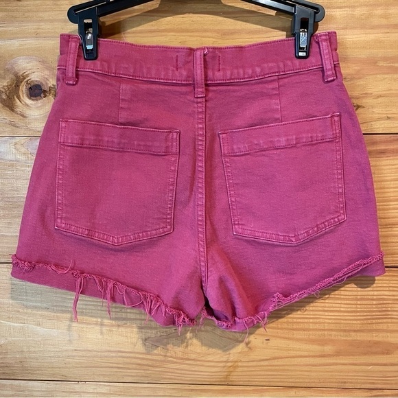 Madewell High Rise Red Denim Shorts: Garment Dyed Edition 25 - Picture 5 of 11